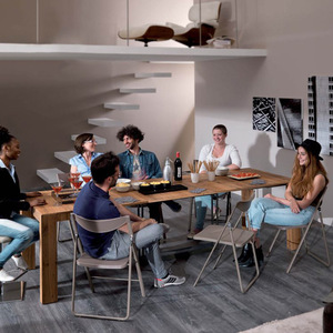 <span class=keywords><strong>Tavolo</strong></span> da Pranzo Espandibile su Misura, Design Pieghevole <span class=keywords><strong>in</strong></span> <span class=keywords><strong>Legno</strong></span> <span class=keywords><strong>Massello</strong></span>, <span class=keywords><strong>Tavolo</strong></span> Trasformabile per Cucina - Product Image 4