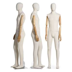 <span class=keywords><strong>Maniquí</strong></span> de pie de cuerpo completo de madera con brazos articulados, tela de terciopelo, espuma de sastrería <span class=keywords><strong>para</strong></span> hombres, <span class=keywords><strong>maniquí</strong></span> <span class=keywords><strong>para</strong></span> tiendas de <span class=keywords><strong>ropa</strong></span> - Product Image 1