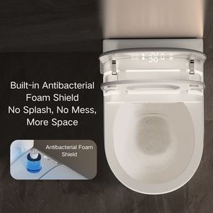 YIDA Toilette intelligente haut de gamme avec bidet intégré, siège chauffant, capteur radar, double chasse, chasse automatique, <span class=keywords><strong>lavage</strong></span> arrière, lumière nocturne et siphon en P - Product Image 4