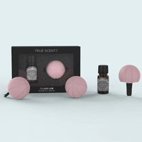 Clip en métal de forme ronde blanche personnalisée, diffuseur de parfum pour voiture en pierre de céramique parfumée