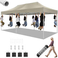 Carpa Plegable de 3x6 m 10x20 pies con Protección UV de Alta Calidad en Azul y Negro de Venta Directa de Fábrica