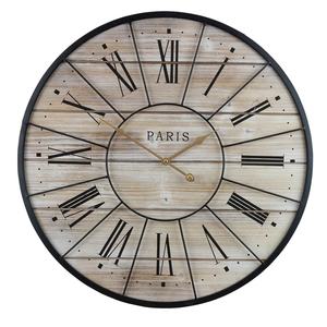 Nkandywind — <span class=keywords><strong>horloge</strong></span> murale surdimensionnée 60CM, grande, en bois et en métal, décoration de ferme moderne rustique, pays français - Product Image 1