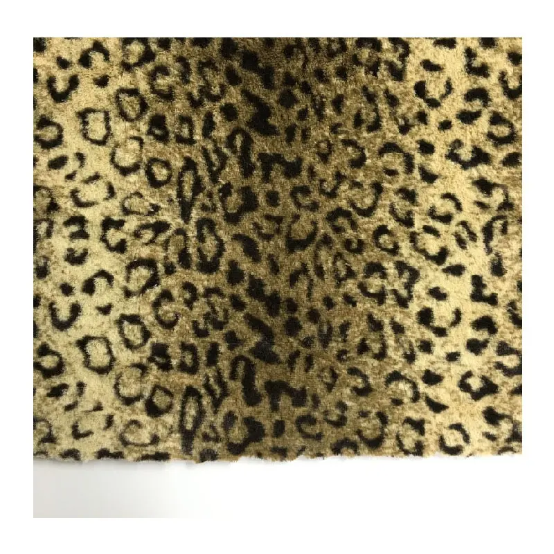 Leopard Pattern Animal Printed Stuffed Soft Toys Materials Pv Plush Fabrics