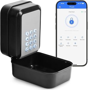 Smart Key <strong>Lock</strong> Box TTLock <strong>APP</strong> and Passcode Unlock Electronic Wall Mount <strong>Lock</strong> Box for House Airbnb Realtor Office Room Keys Safe - Product Image 1