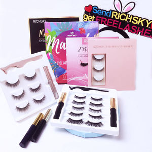 Kit <span class=keywords><strong>Eyeliner</strong></span> 3D Silk Magnet Lashes et <span class=keywords><strong>cils</strong></span> magnétiques réutilisables longue durée Vente en gros - Product Image 6
