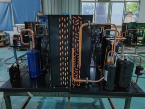 <span class=keywords><strong>5HP</strong></span> invotech ngưng tụ đơn vị CuộN máy nén đơn vị YM86E3G-100 R404a đơn vị làm lạnh 1PH 220V 60Hz cho phòng lạnh - Product Image 3