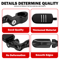 Protège-moteur de moto avec repose-pieds réglables à 360° pour Harley Softail Touring Sportster XL Dyna et Yamaha