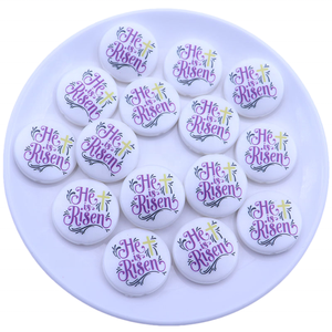 הסיטונאי 25 מ "מ עיצוב מותאם אישית חדש, <span class=keywords><strong>shamrock</strong></span> עלה שטוח עגול מודפסת אקרילי תכשיטים לילדים שרשרת תכשיטים - Product Image 6