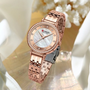 Reloj CURREN 9087 de Primera Marca para Mujer, Diseño Simple y Moderno, Cuarzo, Acero Inoxidable, Clásico, Elegante, con Diamantes, Resistente al Agua - Product Image 4