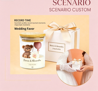 Bougie en cire de soja aromathérapeutique Daisy Bear, faite à la main, cadeau d'anniversaire et décoration d'intérieur