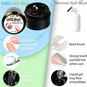 <span class=keywords><strong>Gel</strong></span> UV Adhésif Solide 5ml pour Ongles, Sans Coulissement, <span class=keywords><strong>Gel</strong></span> de Modelage Longue Durée pour Extension d'Ongles à Presser, <span class=keywords><strong>Manucure</strong></span> DIY, Colle Diamant - Product Image 3