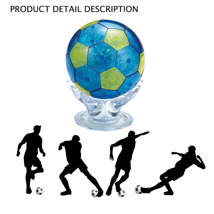 3D Crystal Football Puzzle - Educational DIY Toy for Kids & Adults