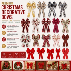 <span class=keywords><strong>Fiocco</strong></span> Natalizio MSD Premium Personalizzato Extra Large in <span class=keywords><strong>Velluto</strong></span> Rosso per Albero, Ghirlanda, Porta, Regalo, Decorazione Festiva - Product Image 3