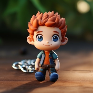 Llavero de resina de anime, figura de dibujos animados personalizada, modelo coleccionable para niños y regalos - Product Image 1