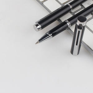 Bolígrafo de Gel Metálico Negro Delgado Promocional para Hotel con Logotipo Personalizado Grabado con Láser para Publicidad en Material de Oficina - Product Image 5