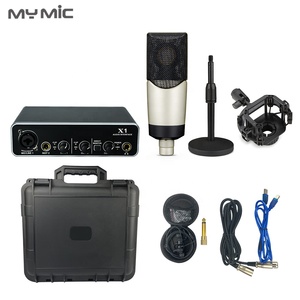 MX19-tarjeta de sonido profesional para estudio, interfaz de <span class=keywords><strong>audio</strong></span> usb, condensador de podcasting, micrófono de escritorio, auriculares de monitor para habitación de estudio - Product Image 2