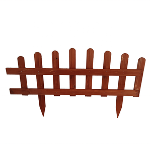 سياج من الخشب الصلب الطبيعي سهل التجميع والفناء الخارجي للحديقة وسرير زهور ومخطط للخضروات - Product Image 1