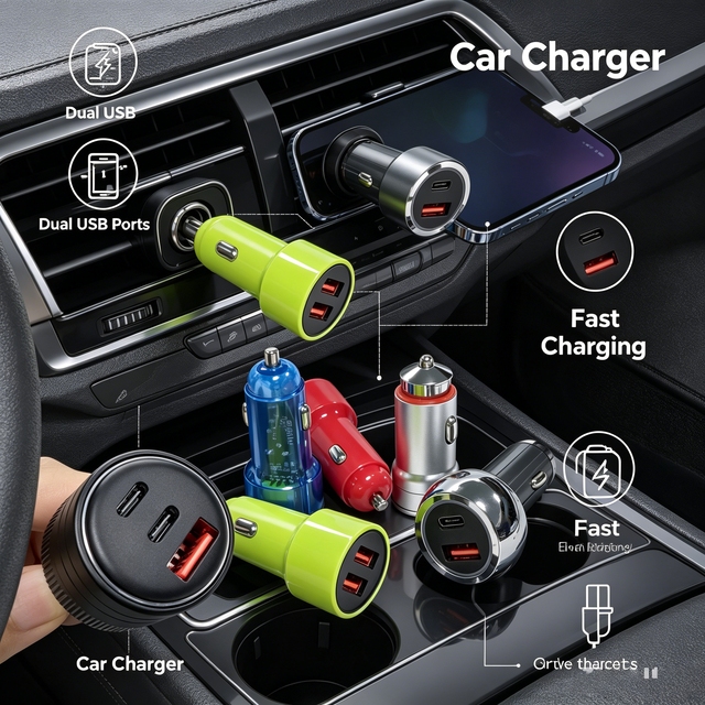 90W 120W Medium High Power USB Car Phone Charger Rapid Car Fast Charging Auto Plug Charger Car Charger