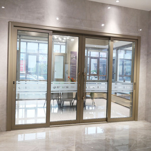 DIAOSI 95 Prague Thermal Break Aluminum Alloy Double Glazed Glass Doors Heavy Duty Lift Sliding Door for Exterior - Product Image 3