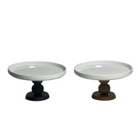 Présentoir à Gâteau Circulaire en Céramique Style Vintage Français, Compatible Micro-ondes, Assiette de Présentation pour Desserts, Cupcakes, Fruits, Mariages et Fêtes, Modèle Chine