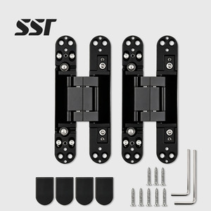 Modern 180 Degree Concealed Zinc-Alloy Hinge 80 KG Heavy Duty 3D Adjustable Invisible Hidden Door & Window Hinges - Product Image 1