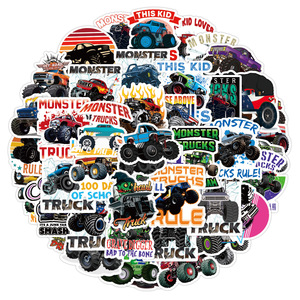 50PCS Cool <strong>gaming</strong> monster truck toys <strong>sticker</strong> for car motorcycle notebook decor dump trucks <strong>sticker</strong> - Product Image 2