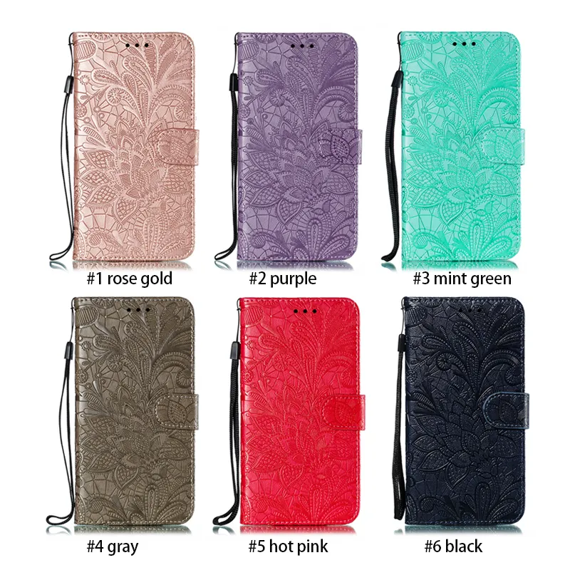 Flip Cover Leather Phone Case Cover for Nokia 2.2 Leather,Colorful Lace Pattern Leather Wallet Case for Nokia 3.2