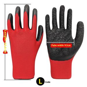 Профессиональные противоскользящие латексные перчатки-износостойкие и дышащие для промышленного строительства, работы на складе - Product Image 5