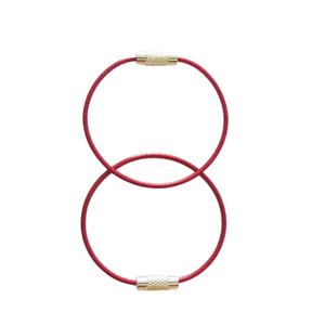 Llavero de Cable de Acero Inoxidable Rojo de 150 mm, Venta al Por Mayor EWANG - Product Image 2