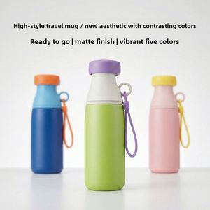 2026 New Design Custom 500ml Cute Student Double Drinking Insulated Vacuum Thermal 316 Stainless <b>Steel</b> Water <b>Bottle</b> - Product Image 4