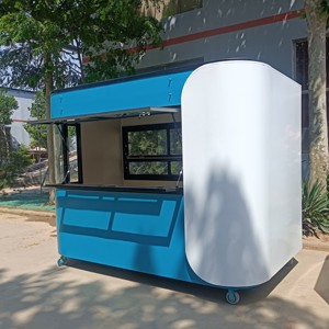 Mini-kiosque alimentaire mobile léger avec fenêtre de service ouverte, design classique et simple pour la vente de rue - Product Image 1