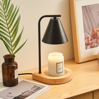 Lampe chauffe-cire électrique minimaliste en bois de luxe moderne pour aromathérapie, idéale pour chambre, salon, restaurant