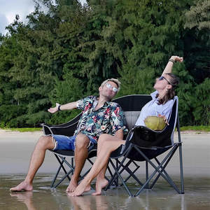 <span class=keywords><strong>เก้าอี้</strong></span><span class=keywords><strong>พับ</strong></span>สำหรับตั้งแคมป์แบบพกพา โครงอะลูมิเนียมอัลลอยด์ เปิดใช้งานได้รวดเร็ว รองรับ 2 คน ขนาดใหญ่พิเศษ พร้อมที่วางแก้วและที่วางแข<span class=keywords><strong>น</strong></span> - Product Image 5