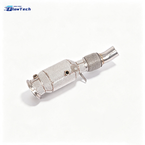 Tubería de Escape Turbo Flow Tech para N20 320i/328i/420i/428i F30/F32/F36 2.0L Twin Scroll, 1.5mm de Espesor, Acero Inoxidable Pulido Espejo - Product Image 6