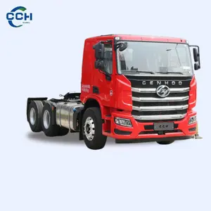 Offre Spéciale Saic Hongyan Jiehu H6 360 chevaux 8X4 5.6m d'occasion Type de changement électrique pur camion à benne basculante tracteurs routiers