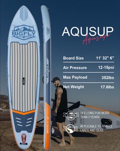 Tabla de Surf Inflable BIGFLY de 10'6'' con Nuevo Diseño, Tabla de Paddle Surf (SUP) AQU SUP, Tabla de SUP BIGFLY de 10'6'' con Nuevo Diseño - Product Image 4