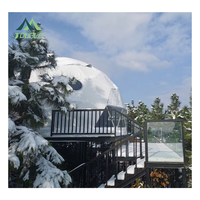 Igloo d'extérieur Glamping Dôme d'extérieur de luxe en PVC Dômes géodésiques pour maison d'hôtel Tente avec toilettes et salle de bains