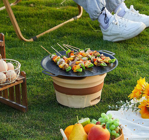 กระทะย่างบาร์บีคิวหินไมแฟน กระทะไม่ติดกระทะสำหรับใช้ในครัวเรือน เทปปันยากิ กระทะบาร์บีคิวเกาหลี เตาแก๊สแบบพกพา กระทะย่างกลางแจ้ง - Product Image 5