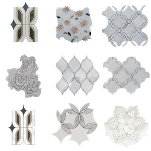 Mosaïque moderne verte 4/5/6MM, carreaux de céramique, finition brillante en laiton doré, design parquet, décoration murale de la pièce, salle de bain, mosaïque en marbre - Product Image 3