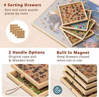 Puzzle inclinable 1000 pièces 4 tiroirs réglable Puzzle Table Portable planches de rangement adultes boîte en bois artisanat en bois