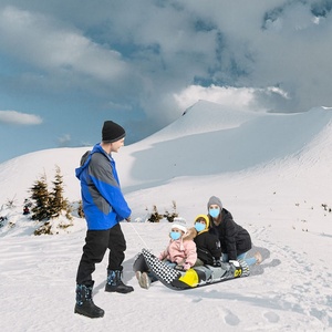 Toboggan gonflable en PVC pour enfants, luge de ski, luge à neige pour deux personnes, tubes à neige gonflables - Product Image 2