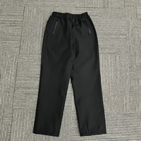 Ensemble veste coupe-vent noire avec logo personnalisé pour homme, veste et pantalon imperméables