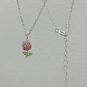 Collar de Plata de Ley S925 con Diseño de Tulipán, Colgantes y Dijes con Lenguaje de Flores, Lujo Sencillo, Versátil, Dulce, Pequeño, Ligero - Product Image 1