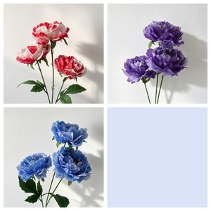 Fleur de pivoine artificielle à branche unique en polyester pour décoration de mariage et d'intérieur - Product Image 5