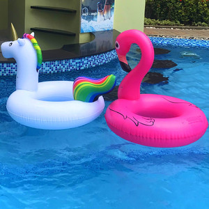 Flotador inflable de unicornio de 120 cm, flotador grande para adultos para deportes acuáticos en la piscina - Product Image 1