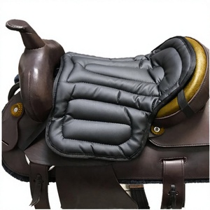 ONE PET Selle de cheval avec coussin amortissant en éponge, protection pour cheval, surface imperméable, assise souple, pour l'équitation western et le cowboy - Product Image 2