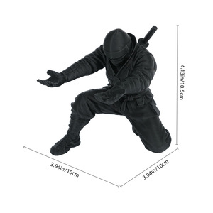 Portapenne Ninja in plastica, forma rotonda, stampa UV, organizer da scrivania per ufficio o regalo - Product Image 2