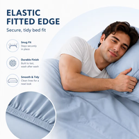 Ensemble de draps de lit en bambou tissé 100% écologiques 300TC avec taies d'oreiller pour un usage domestique