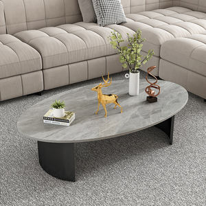 Ensemble de tables basses de luxe modernes de haute qualité, table en pierre frittée, design simple, meubles de salon, table basse - Product Image 4