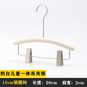 Children's clothes hangers, solid wood, small, medium, and large children's clothing store wholesale, wooden non-slip, - Product Image 3